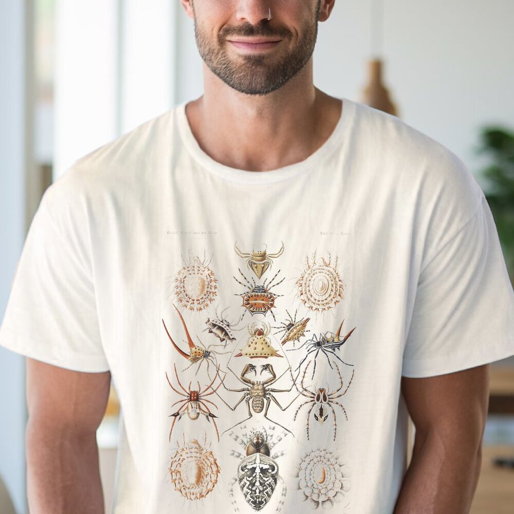 Arachnid Spider Shirt Natural Color Graphic Art Nature Bug Shirt Gift - Picture 4 of 6